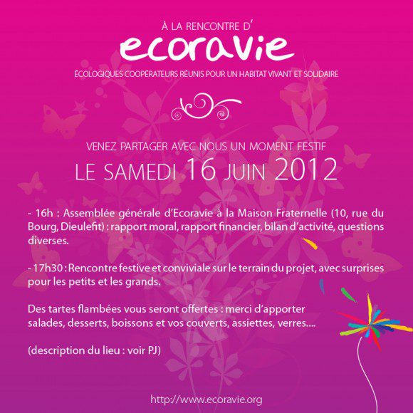 Invitation à l'AG et à la fête d'écoravie du 16 juin 2012